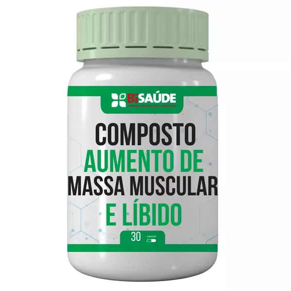 Composto Aumento de Massa Muscular e Libido 30 Doses