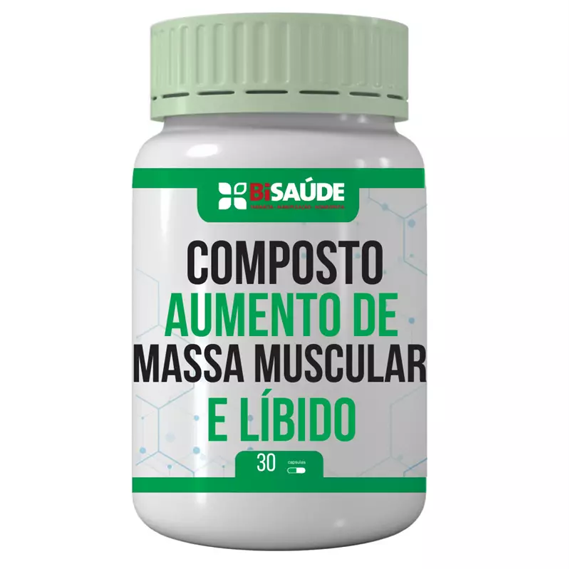 Composto Aumento de Massa Muscular e Libido 30 Doses