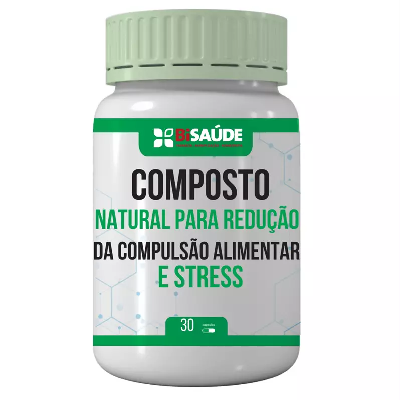 Composto Natural para Redução da Compulsão Alimentar e Stress 30 Cápsulas