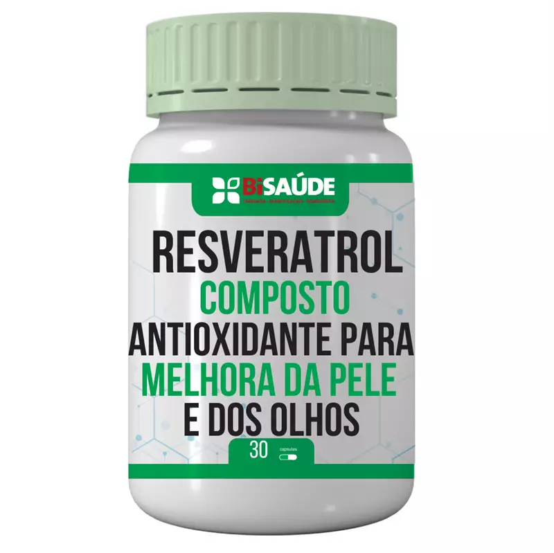 Resveratrol Composto Antioxidante 30 Cápsulas